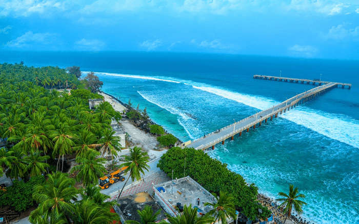 view of the gorgeous Kadmat Island