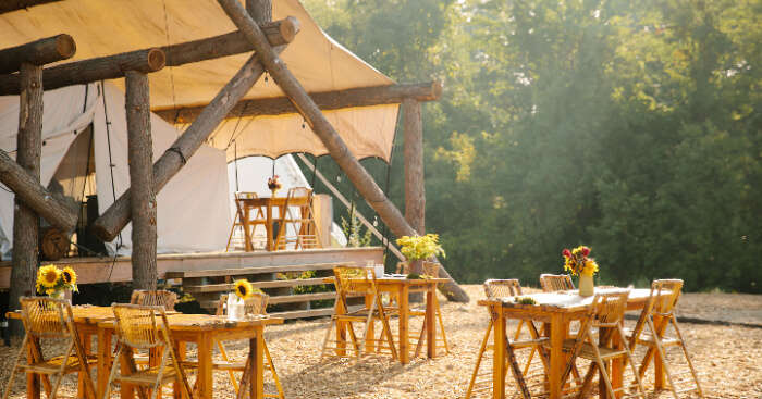 glamping site on Governors Island