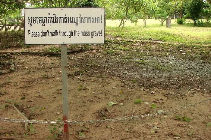 A mesmerising view of Killing Fields, one of the best places to visit in Cambodia