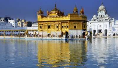 A magnificent view of Golden Temple in Amritsar which is one of the famous cities in Punjab
