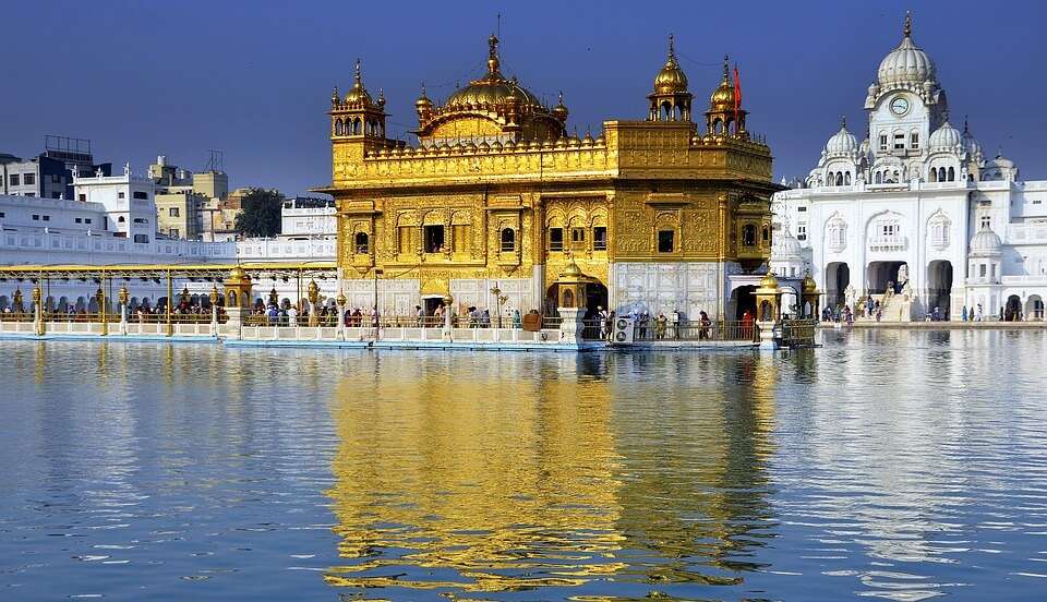 A magnificent view of Golden Temple in Amritsar which is one of the famous cities in Punjab