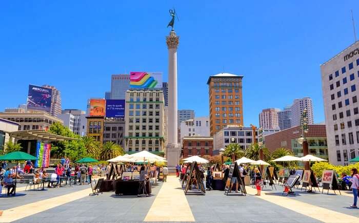 Union Square is one of the best places to shop in San Francisco