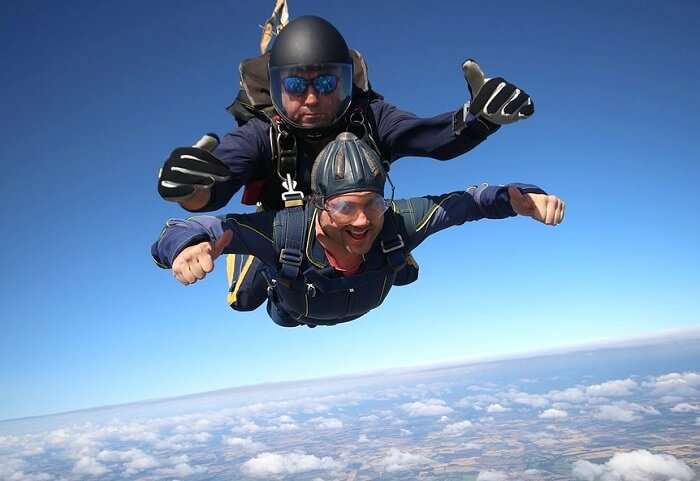 Adventurous skydiving experience
