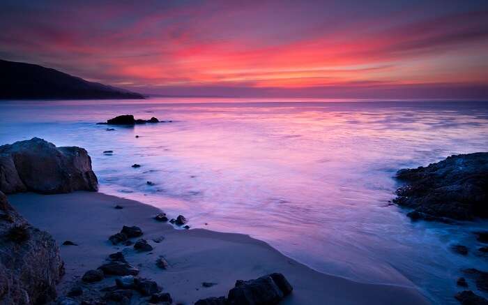 sunset at Leo Carrillo State Beach