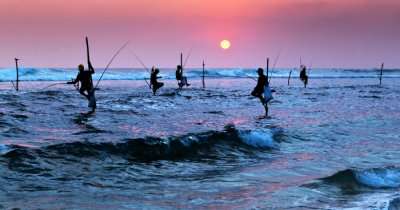 Sri Lanka sea during sunset