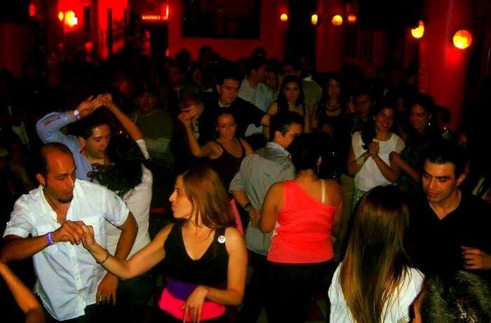 salsa dance in famous club in mexico
