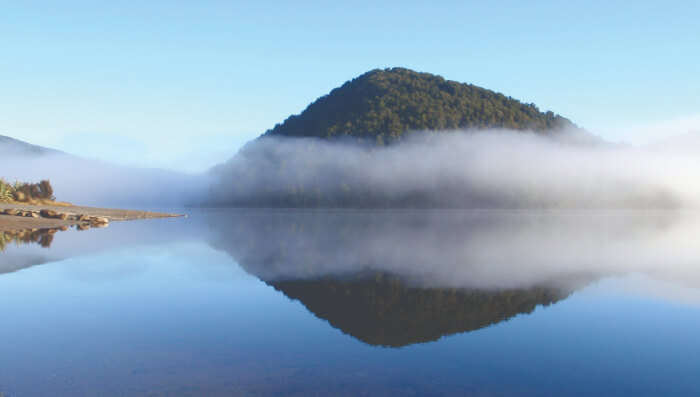 Serene Beauty of Deep Blue Lake