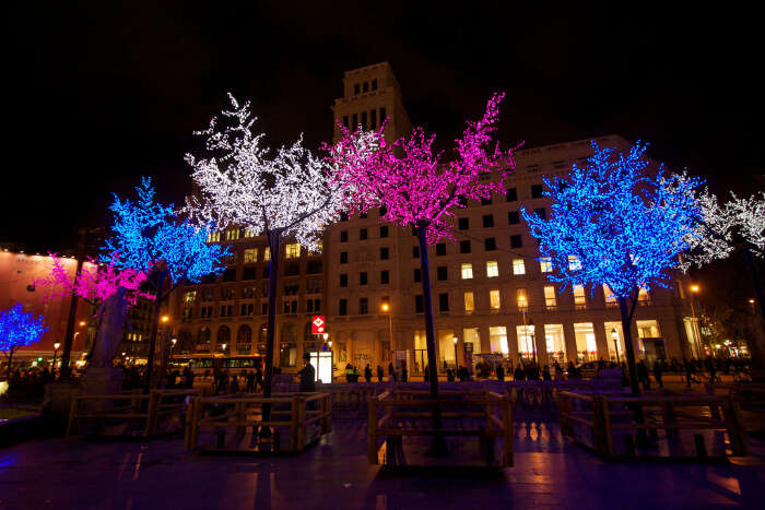 Attend Christmas at Placa De Catalunya