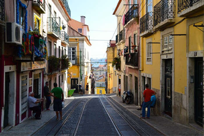 shopping street in Lisbon 