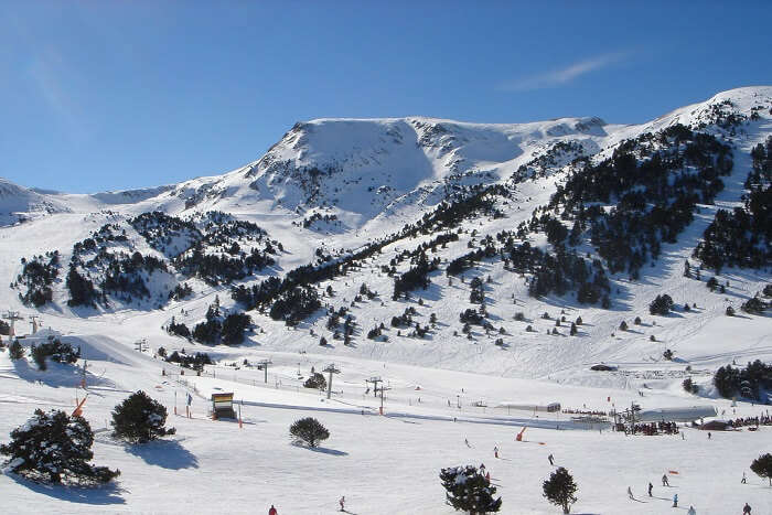 snow covered mountains of Andorra