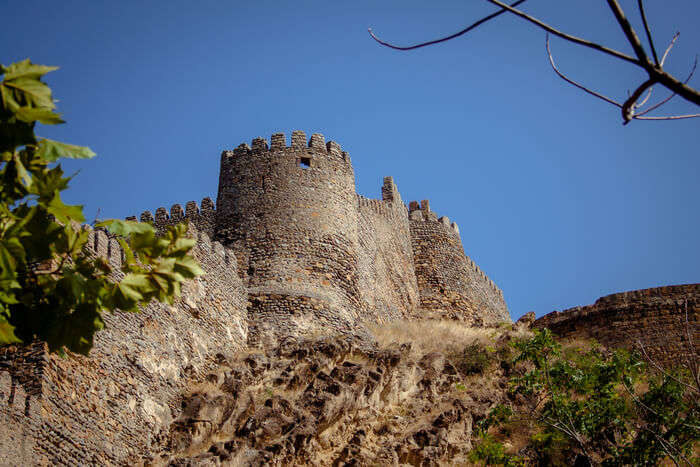 Fortress located on a hilltop