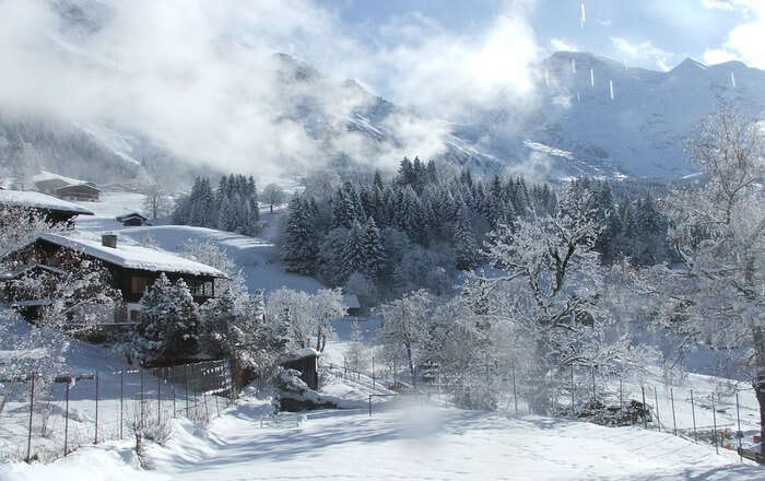 Jungfrau Winter Daylight View