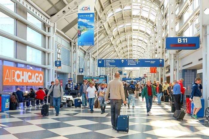 A view of a Chicago Airport