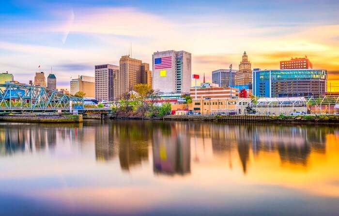 A view of New Jersey skyline