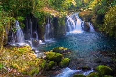 Japan Waterfall Kumamoto River Valley Kikuchi