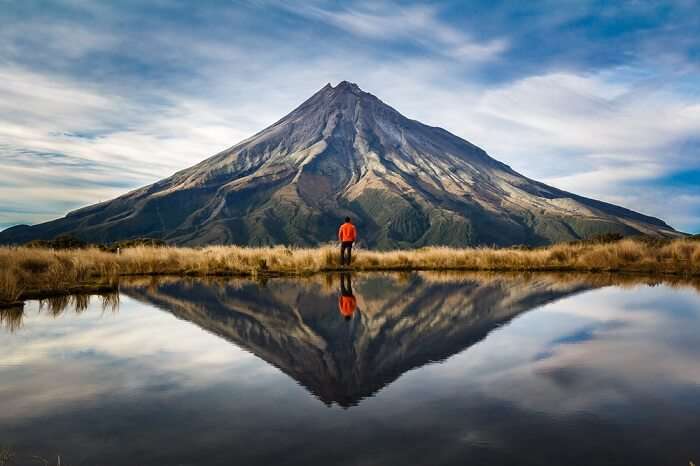 reflection in lake new zealand