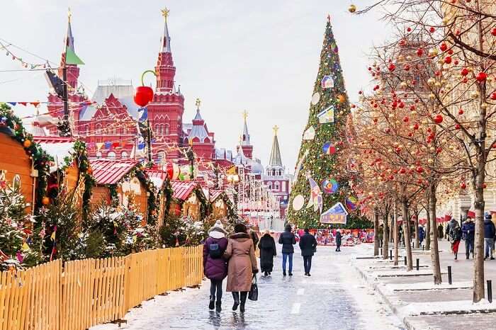 chrismas celebration in moscow