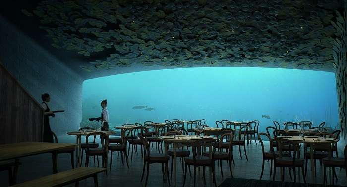 dining hall underwater