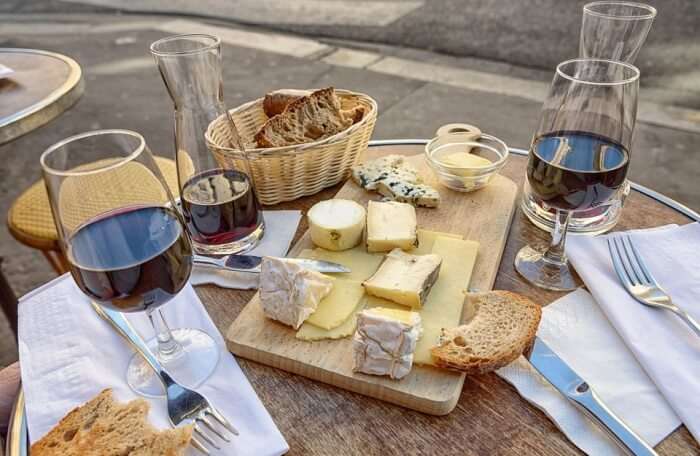 Cheese and wine is the way to go