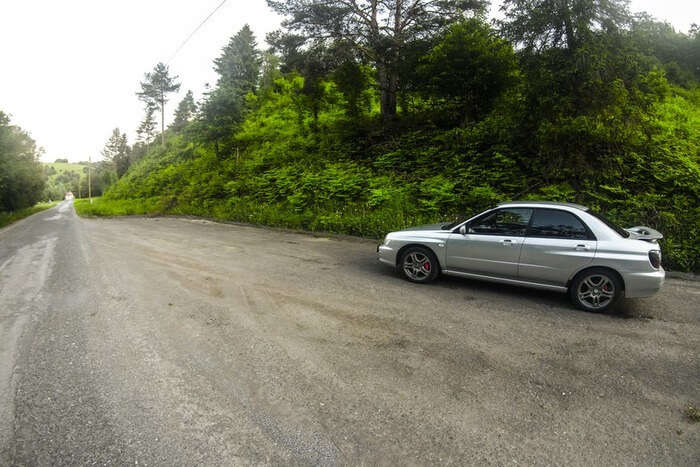 Car and road