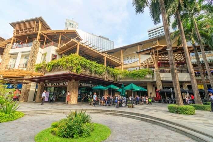 Foreigner exploring GREENBELT, a Luxury Ayala Mall in Makati City