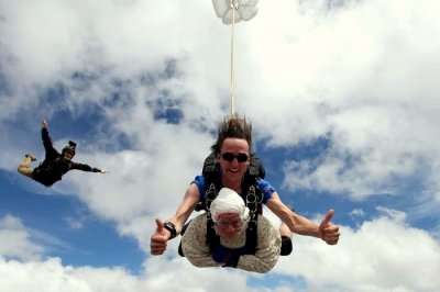 Oldest woman skydiving