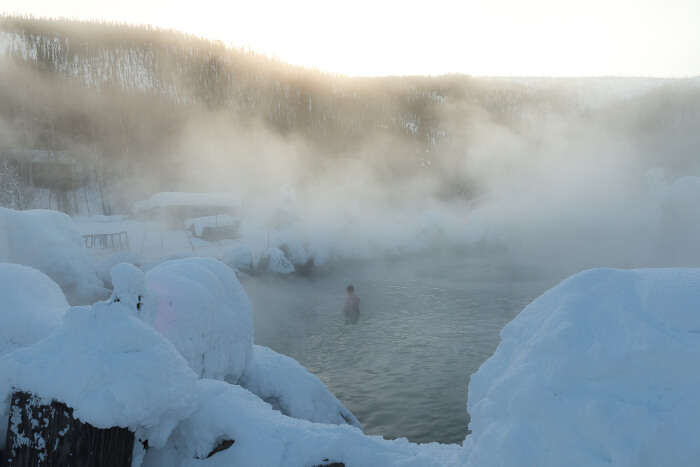 Beautiful Hot springs in Alaska