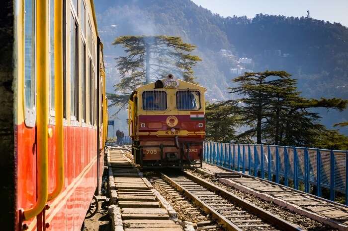 A majestic view of kalka shimla train