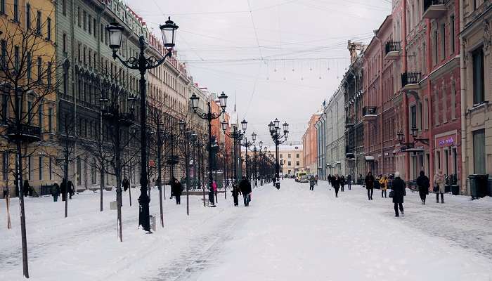 snowfall in Russia