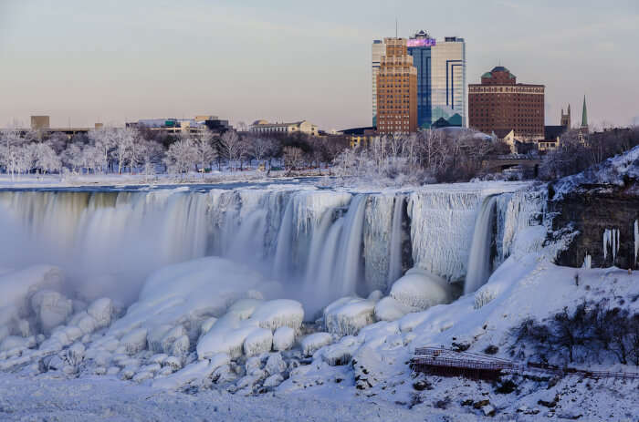 frozen waterfall 2021