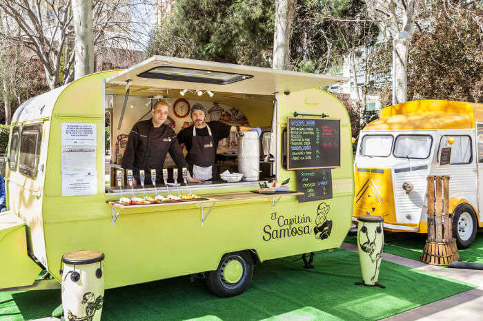 A food truck in Madrid