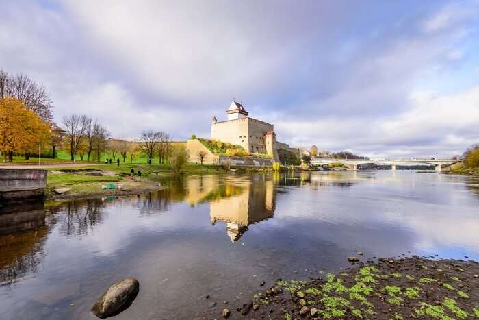 view of the famous castle in Estonia