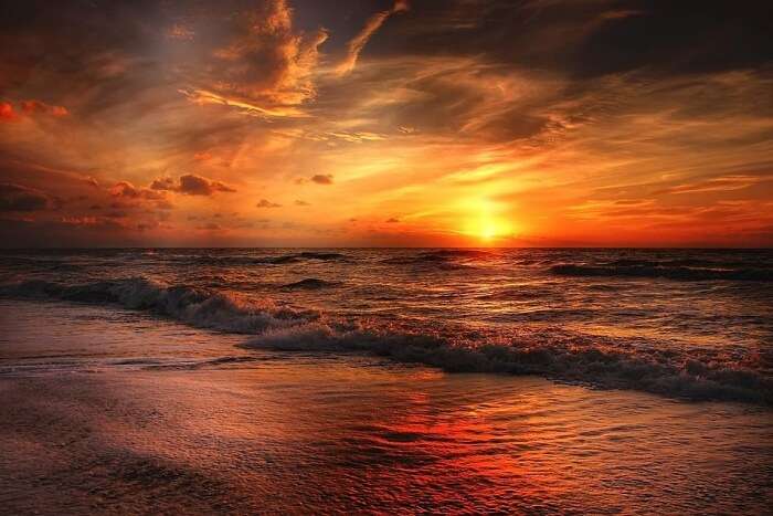 Sunset at a beach