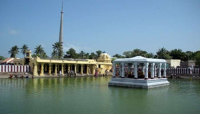 famous sacred pond near Lakshmana temple is the top places to visit in Rameshwaram. 