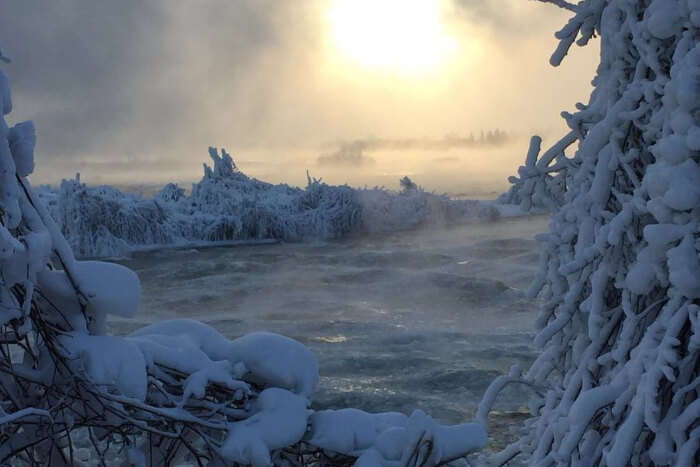 Insta pic of Niagara Falls frozen