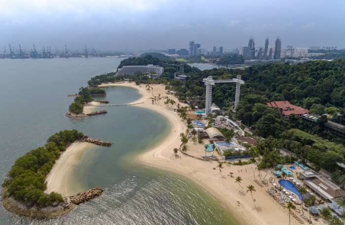 Siloso Beach Sentosa island Singapore