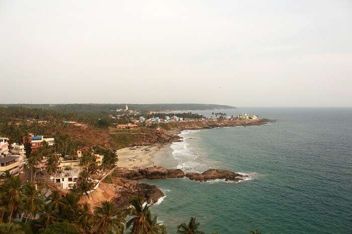 aerila view of chowara beach