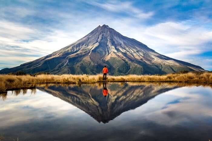 tourist clicking picture in new zealand