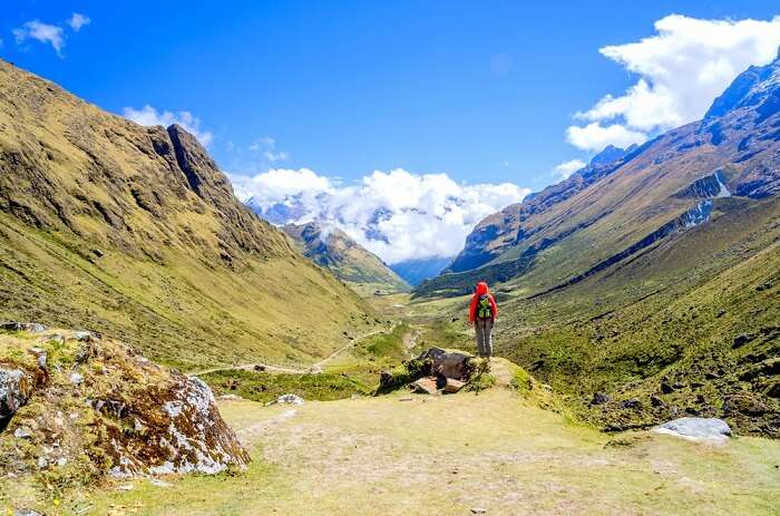 tourist in peru salkantay trek