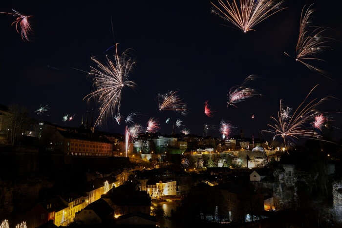 Fireworks in sky