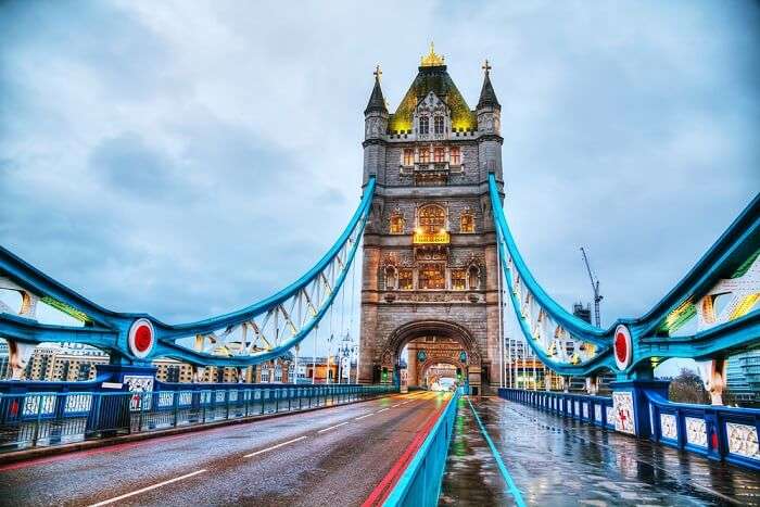 view of the famous bridge in London