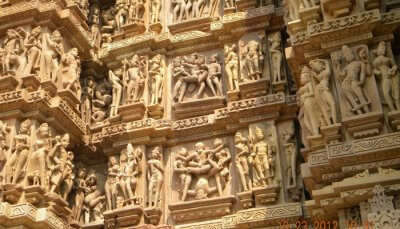 carvings on pillars