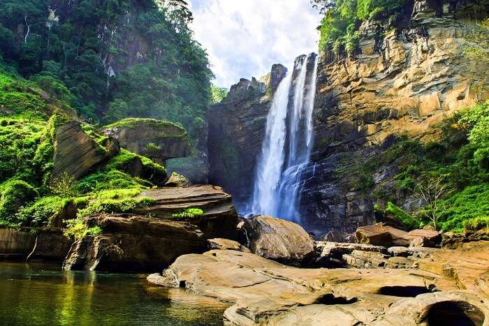 Laxapana Falls in Sri Lanka