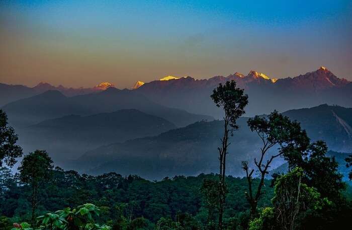 Mountains view of one of the best tourist places near Gangtok