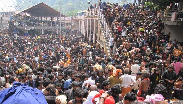 shot of a place packed with crowd