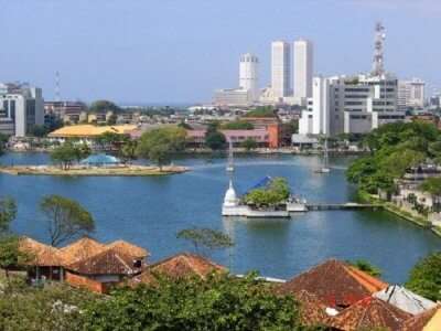 An aerial view of sri lankan city Colombo, one of the best summer holiday destinations in the world