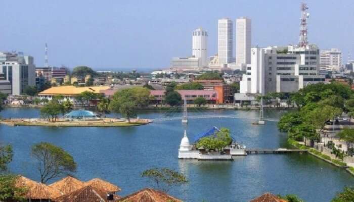 An aerial view of sri lankan city Colombo, one of the best summer holiday destinations in the world