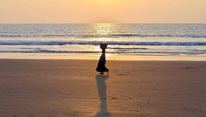 woman on the beach