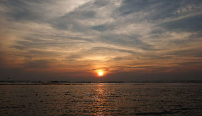 sunset on the beach