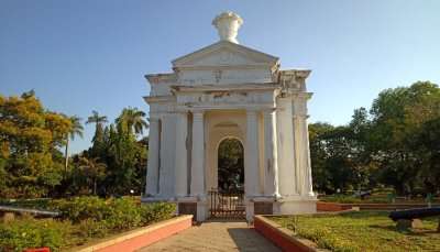 A majestic view of Aayi memorial, one of the best places to visit in Pondicherry
